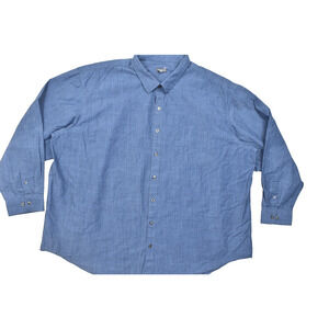 Van Heusen Men's Blue Long Sleeve Dress Shirt Big & Tall Size 4XL